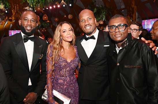 Le joueur de football Didier Drogba et sa compagne Gabrielle Lemaire.DR