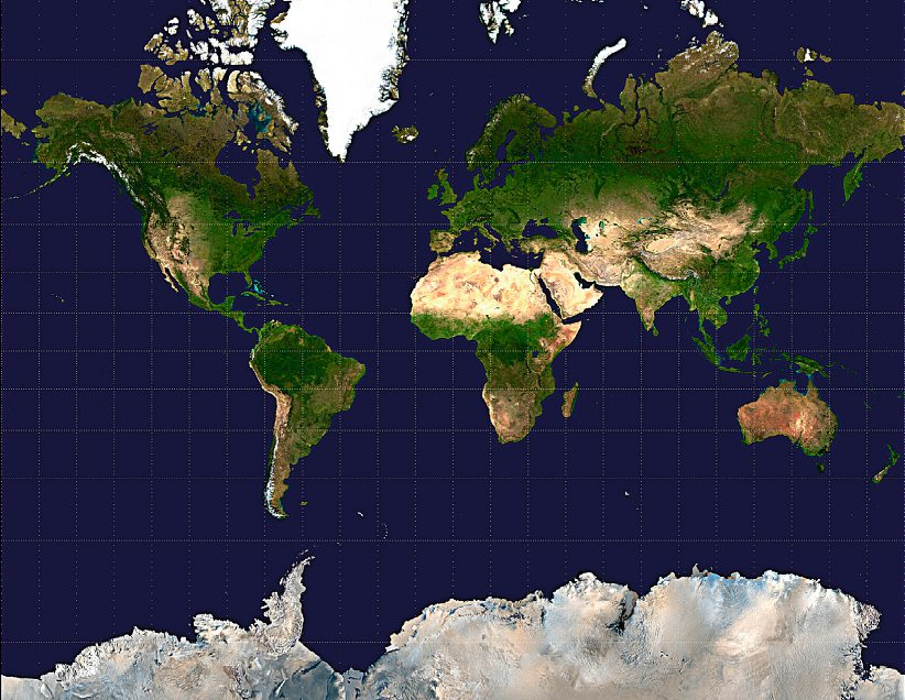 la mappemonde du cartographe Gerardus Mercator, conçue en 1569, et qui reste la référence dans les livres scolaires et les atlas.DR