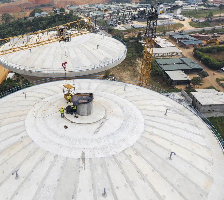 L’usine de traitement de la Mé est presque finalisée et fournira 240 000 m3 d’eau par jour.NABIL ZORKOT