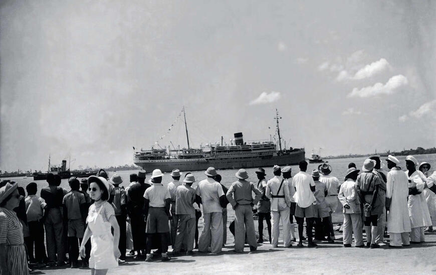 Inauguration du nouveau port le 8 février 1951.KEYSTONE FRANCE