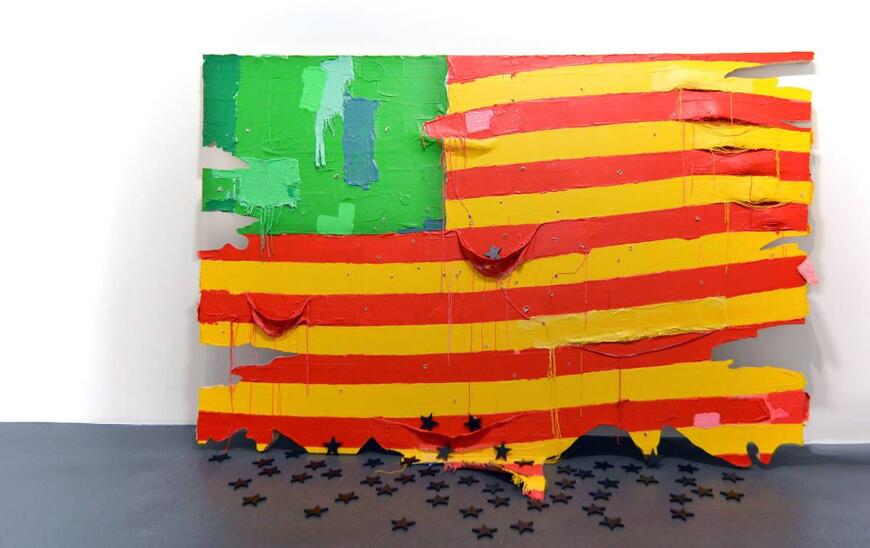 Nú Barreto, Dépitée (États désunis d’Afrique), 2018. Un plasticien de Guinée-Bissau, porté entre autres par la galerie Nathalie Obadia à Paris. GALERIE NATHALIE OBADIA